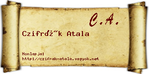 Czifrák Atala névjegykártya